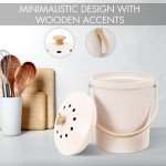 Stylish Smell-Proof Kitchen Compost Bin - 1.1 Gallon