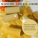Natural Beeswax Pillar Candles - Set of 2