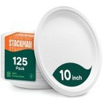 Compostable 10" Bagasse Eco-Friendly Disposable Plates