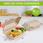 75 Pack Compostable Take Out Food Containers