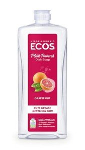 Natural Grapefruit Eco-Friendly Dishwashing Liquid, 25 oz