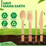 Eco-Friendly 220-Pc Bamboo Cutlery Set