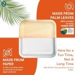 Compostable Palm Leaf Square Plates - 50 Count