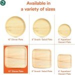 Compostable Palm Leaf Square Plates - 50 Count