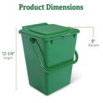 Odor-Free Kitchen Compost Bin with Snap-Lock Lid