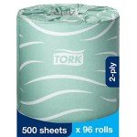 Eco-Friendly 100% Recycled Toilet Paper - 96 Rolls