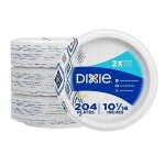 Dixie Eco-Friendly 10-Inch Paper Plates, 204 Count
