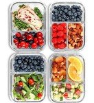 Eco-Friendly Glass Meal Prep Containers Set - 4 Pack