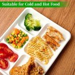 Compostable 5-Compartment Sugarcane Plates - 125 Pack