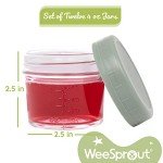 WeeSprout Reusable Glass Baby Food Storage Jars