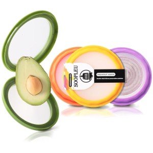 Set of 4 Eco-Friendly Avocado & Tomato Savers