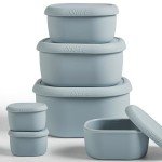Reusable Silicone Food Storage Containers Set - 6 Pcs