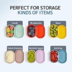 Reusable Silicone Food Storage Containers Set - 6 Pcs