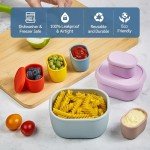 Reusable Silicone Food Storage Containers Set - 6 Pcs