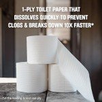 Sustainable Rapid-Dissolving Toilet Paper, 12 Rolls