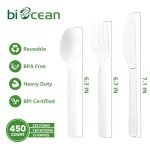 Compostable Cutlery Set: 450 Eco-Friendly Utensils