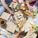 100 Pack Biodegradable Sugarcane Square Plates