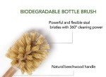 Natural Bamboo Dish & Bottle Brush Set