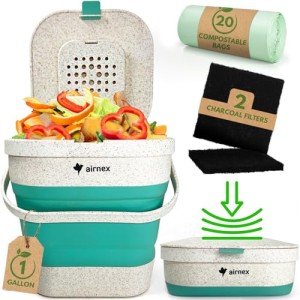 Eco-Friendly Collapsible Compost Bin with Lid