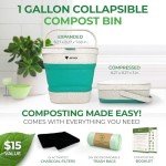 Eco-Friendly Collapsible Compost Bin with Lid