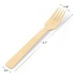 Natural Bamboo Disposable Forks - 100 Count