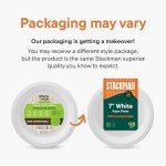 Eco-Friendly 7-Inch Compostable Paper Plates - 125 Pack