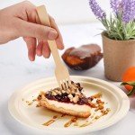 Natural Bamboo Disposable Forks - 100 Count