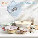 8 Pack Eco-Friendly Silicone Lids for Food Storage