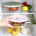 8 Pack Eco-Friendly Silicone Lids for Food Storage