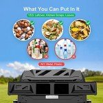 43 Gallon Dual Chamber Compost Tumbler with Gloves