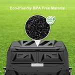 43 Gallon Dual Chamber Compost Tumbler with Gloves