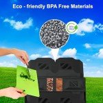 43 Gallon Dual Chamber Outdoor Compost Bin