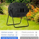 43 Gallon Dual Chamber Outdoor Compost Bin