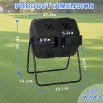 43 Gallon Dual Chamber Outdoor Compost Bin