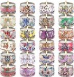 Howemon 24 Pack Natural Scented Candles Set