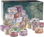 Howemon 24 Pack Natural Scented Candles Set