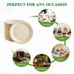 150 Eco-Friendly Compostable Paper Plates, 22.9 cm
