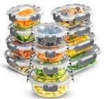 JoyJolt Eco-Friendly 24pc Glass Storage Set