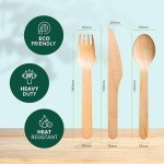 300 Count Compostable Wooden Utensil Set