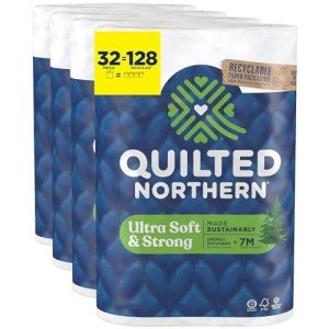 Ultra Soft & Strong Eco-Friendly Toilet Paper, 32 Rolls