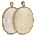 Natural Loofah Exfoliating Body Scrubber, Made with Eco-Friendly and Biodegradable Shower Luffa Sponge, Bath Shower Loofah Sponge for Women and Men, for Face and Body
