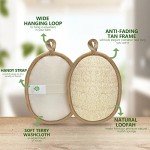 Natural Loofah Exfoliating Body Scrubber, Made with Eco-Friendly and Biodegradable Shower Luffa Sponge, Bath Shower Loofah Sponge for Women and Men, for Face and Body