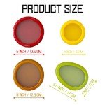 AEKTBY Silicone Fruit and Vegetable Anti-Oxidation Storage Box | Onion Storage | Avocado Saver | Set of 4 Reusable Storage Containers for Fridge