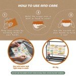 Akeeko Reusable Beeswax Food Wraps - Assorted 9 Packs, Eco-Friendly Reusable Wrap, Biodegradable, Zero Waste, Organic Cloth, Sustainable, Plastic-Free Food Storage, 1Large, 3Medium, 5Small Sizes