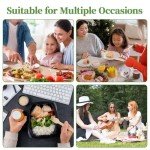 ECOLipak 300 Count Disposable Wooden Cutlery Set, 100 Knives, Forks and Spoons each, Splinter-Free Compostable Wooden Disposable Utensils for Party, Camping, Traveling, Family Dinners