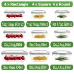 HOMBERKING 24pc Glass Food Storage Containers with Lids, Glass Meal Prep Containers, Airtight Glass Bento Boxes, BPA Free & Leak Proof, Pantry Kitchen Storage(12 lids & 12 Containers) - Gray