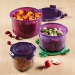 Lock & Lock ECO Food Storage Airtight Container Set with Lids, BPA Free, Round, 6 Piece, Assorted Colors