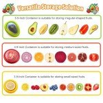 ACHYHAVIN Reusable Avocado Saver and Onions Storage - Set of 4 Fruit and Vegetable Anti-Oxidation Storage Box for Fridge - Ideal for Garlic,Lemons,Potatoes.