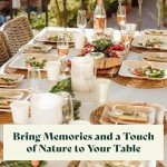 Chic Leaf Compostable & Biodegradable Palm Leaf Disposable Bamboo Plates - Disposable Party Plates for Appetizers - Party Supplies (10 & 7 Inch Square)