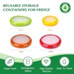 Avocado Saver - 4PCS Reusable Silicone Food Savers Avocado Keeper for Refrigerator Avocado Holder Saver Keeper Onion Holder Potato and Onion Storage Great for Avocado Onions Lemons Potatoes etc